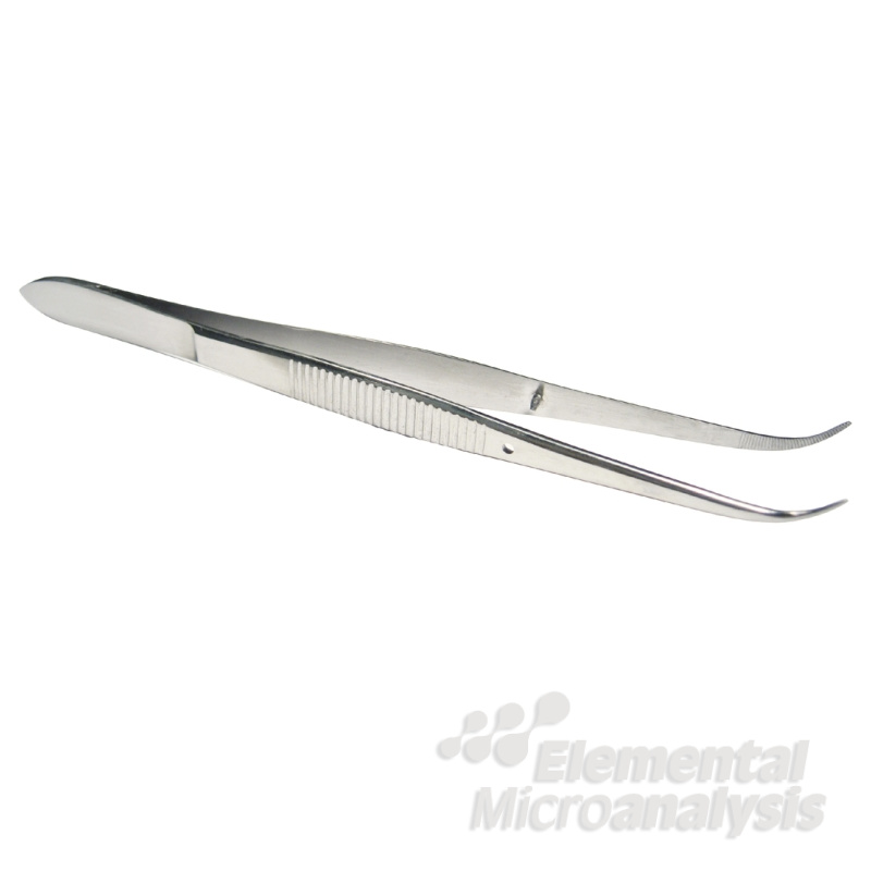 Forceps Stainless Steel Curved Points - overall length 130mm